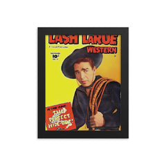 Lash LaRue framed print on a plain backdrop in size 8"x10".