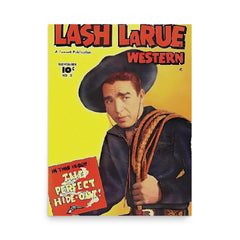 Lash LaRue poster on a plain backdrop in size 18"x24".