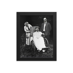 Last Photograph of Lenin with His Doctor and Sister, May 1923 framed print on a plain backdrop in size 8"x10".