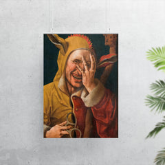 Laughing Fool by Jacob Cornelisz van Oostsanenl, 1500 poster 7