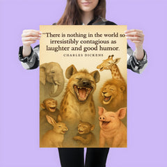 laughter and good humor quote charles dickens poster 3