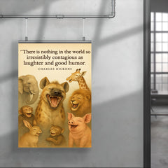laughter and good humor quote charles dickens poster 4