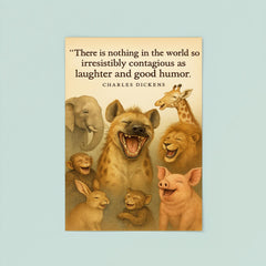 laughter and good humor quote charles dickens poster 8
