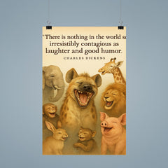 laughter and good humor quote charles dickens poster 9