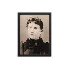 Laura Ingalls framed print on a plain backdrop in size 12"x16".
