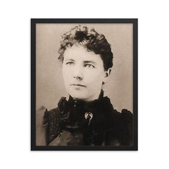 Laura Ingalls framed print on a plain backdrop in size 16"x20".