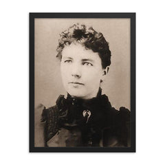 Laura Ingalls framed print on a plain backdrop in size 18"x24".