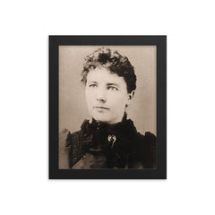 Laura Ingalls framed print on a plain backdrop in size 8"x10".