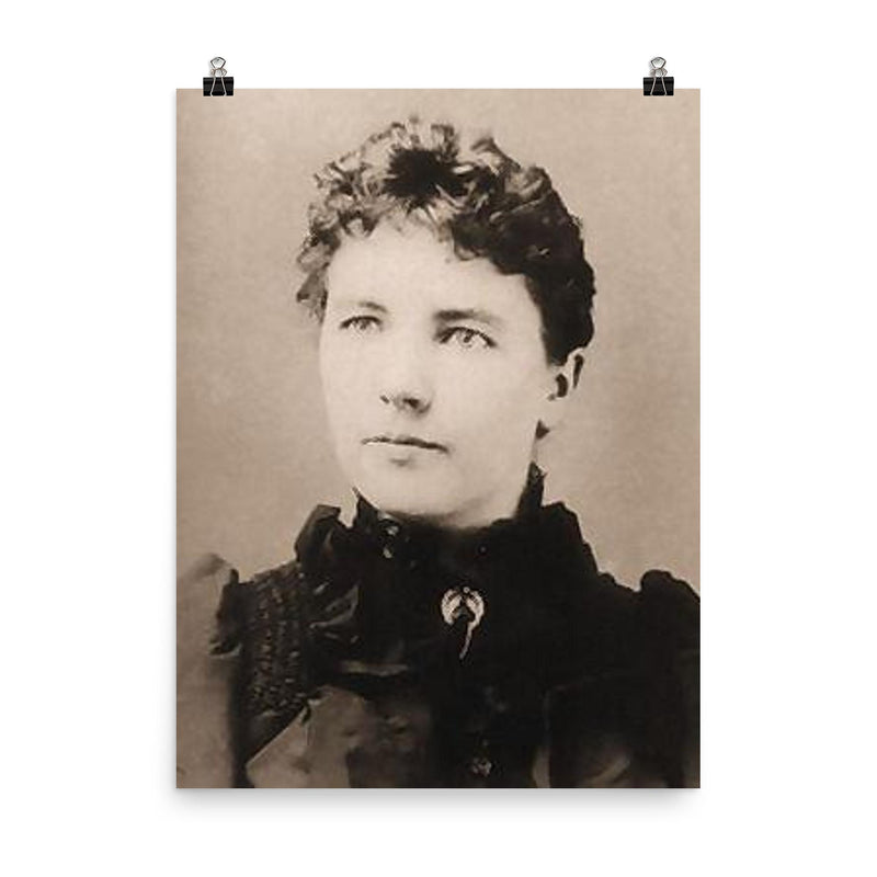 Laura Ingalls Wilder poster on a plain backdrop in size 8