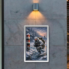 Lauri Torni crossing frozen forest border poster 2