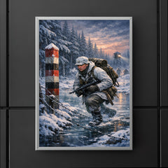 Lauri Torni crossing frozen forest border poster 5