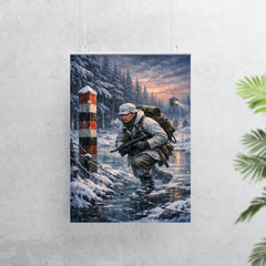 Lauri Torni crossing frozen forest border poster 7