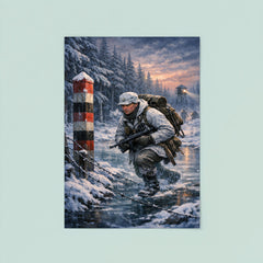 Lauri Torni crossing frozen forest border poster 8