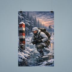 Lauri Torni crossing frozen forest border poster 9