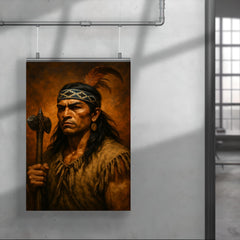 Lautaro Mapuche war leader portrait poster 4