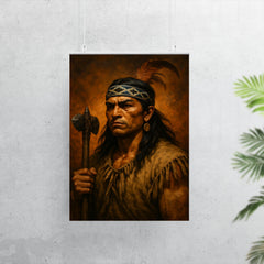 Lautaro Mapuche war leader portrait poster 7