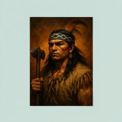 Lautaro Mapuche war leader portrait poster 8