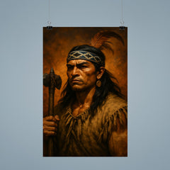 Lautaro Mapuche war leader portrait poster 9