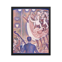 Le Chahut by Georges Seurat framed print on a plain backdrop in size 16"x20".