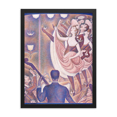 Le Chahut by Georges Seurat framed print on a plain backdrop in size 18"x24".
