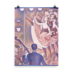 Le Chahut by Georges Seurat poster on a plain backdrop in size 8"x10".