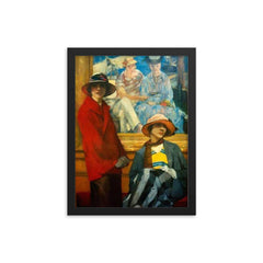 Le Manet by Georges Antoine van Zevenberghen, 1922 framed print on a plain backdrop in size 12"x16".