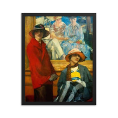 Le Manet by Georges Antoine van Zevenberghen, 1922 framed print on a plain backdrop in size 16"x20".