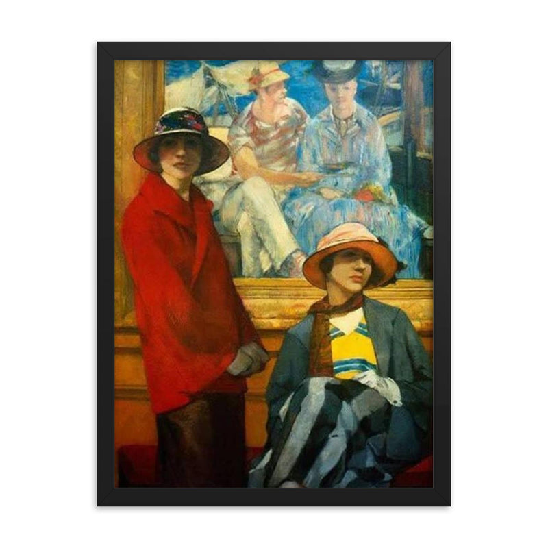 Le Manet by Georges Antoine van Zevenberghen, 1922 framed print on a plain backdrop in size 18