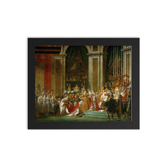 Le Sacre de Napoléon by Jacques-Louis David, 1807 framed print on a plain backdrop in size 8"x10".