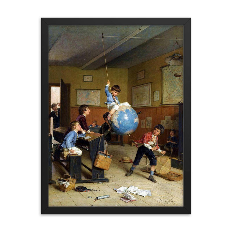 Le Tour du Monde by André-Henri Dargelas framed print on a plain backdrop in size 18