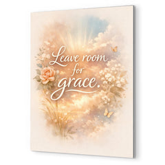 Leave room for grace metal print mockup