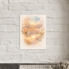 Leave room for grace metal print mockup