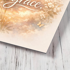 Leave room for grace metal print mockup