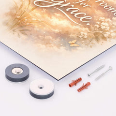 Leave room for grace metal print mockup