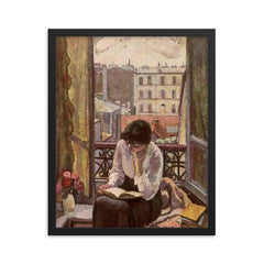 Lecturer by Eugen Spiro, 1921 framed print on a plain backdrop in size 16"x20".