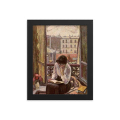 Lecturer by Eugen Spiro, 1921 framed print on a plain backdrop in size 8"x10".