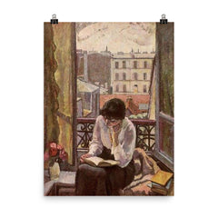 Lecturer by Eugen Spiro, 1921 poster on a plain backdrop in size 8"x10".