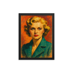 Lee Miller framed print on a plain backdrop in size 12"x16".