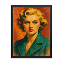 Lee Miller framed print on a plain backdrop in size 18"x24".