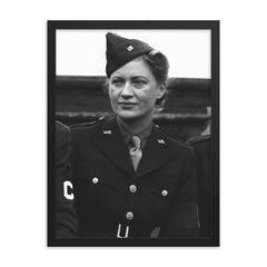 Lee Miller framed print on a plain backdrop in size 18"x24".