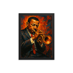 Lee Morgan framed print on a plain backdrop in size 12"x16".