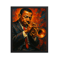 Lee Morgan framed print on a plain backdrop in size 16"x20".