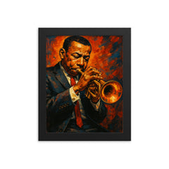 Lee Morgan framed print on a plain backdrop in size 8"x10".