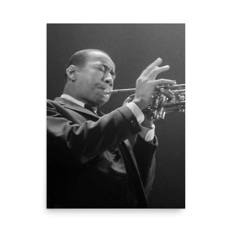 Lee Morgan poster on a plain backdrop in size 18