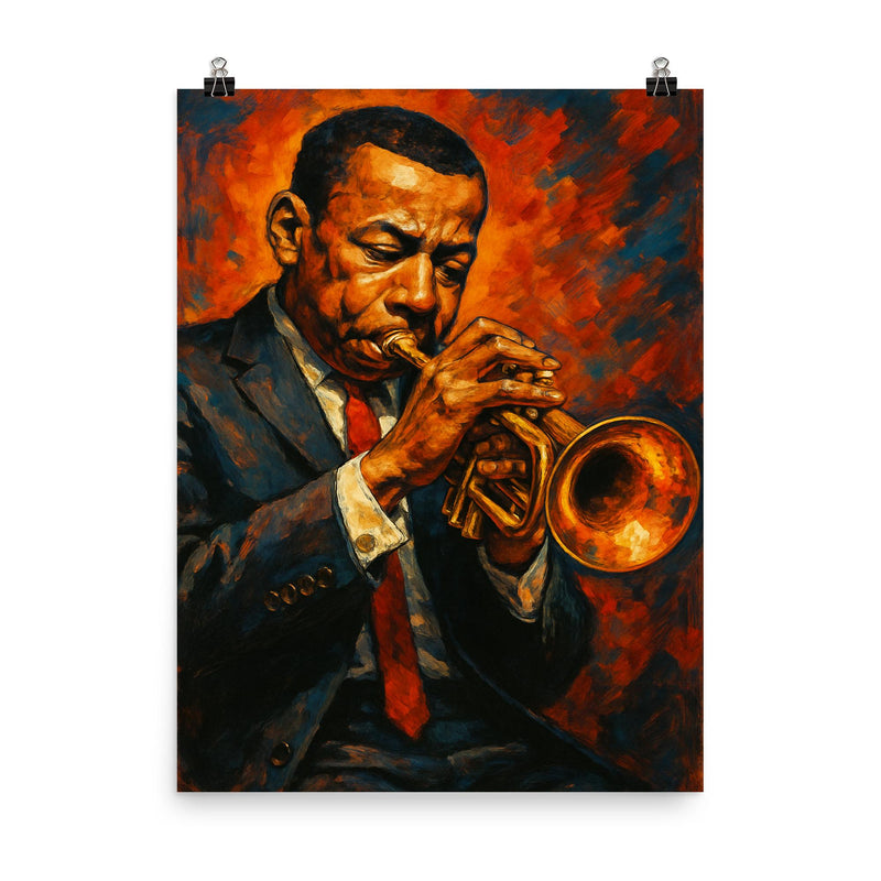 Lee Morgan poster on a plain backdrop in size 8