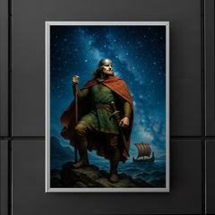 Leif Erikson beneath North Atlantic stars poster 5