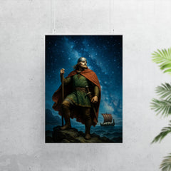 Leif Erikson beneath North Atlantic stars poster 7