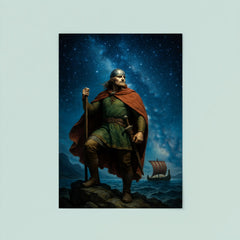 Leif Erikson beneath North Atlantic stars poster 8