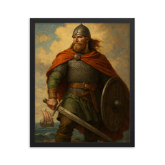 Leif Erikson framed print on a plain backdrop in size 16"x20".