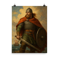 Leif Erikson poster on a plain backdrop in size 8"x10".